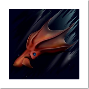 Vampire Squid animal print Posters and Art